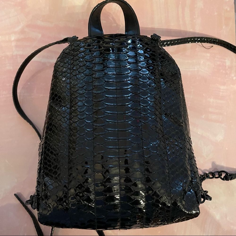 Victoria Secret Black Embossed Python Print Mini … - image 8